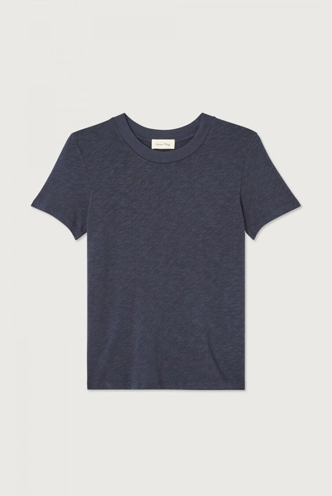 Bawełniany granatowy T-shirt SONOMY Navy Blue American Vintage