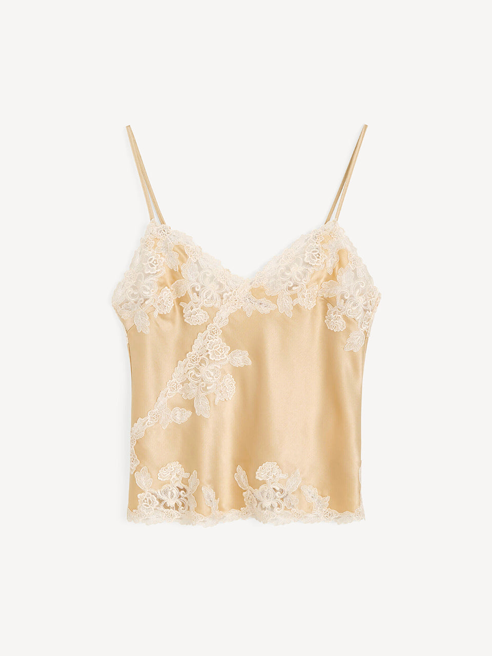 Romantyczny, satynowy top Madeleine Satin Vanilla Cream By Malene Birger z dekoltem w serek i regulowanymi ramiączkami. Ma piękne, koronkowe detale w stylu vintage. Wykonany z niezwykle miękkiej, szybko schnącej i wygodnej w noszeniu tkaniny. Połącz go z eleganckimi spodniami lub z pasującą spódnicą Erika.
-Koronkowe detale
-Dekolt w serek
-Regulowane ramiączka
-Zamów top w swoim normalnym rozmiarze