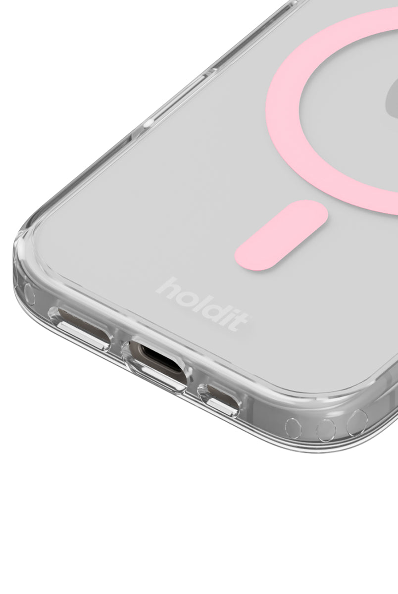 Silikonowe etui MagSafe Pink Ring charakteryzuje się minimalistycznym designem i komfortowym wykończeniem, które zakrywa przyciski głośności i krawędzie. Dzięki wbudowanym magnesom kompatybilnym z MagSafe możesz łatwo korzystać z ładowania bezprzewodowego. Wykonane jest w 100% z PC/TPC z recyklingu z certyfikatem GRS.
Produkt wegański.