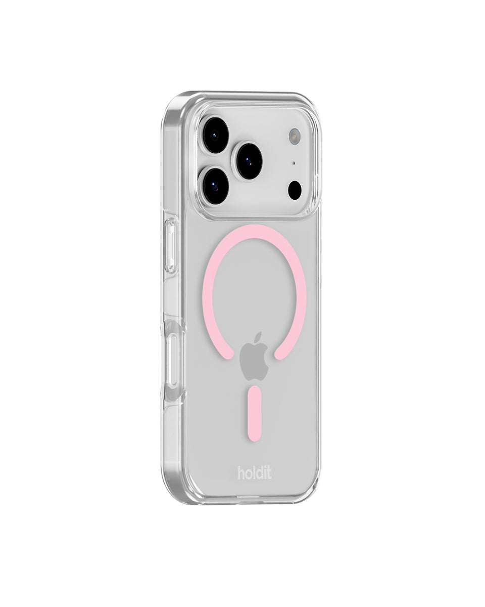 Silikonowe etui MagSafe Pink Ring charakteryzuje się minimalistycznym designem i komfortowym wykończeniem, które zakrywa przyciski głośności i krawędzie. Dzięki wbudowanym magnesom kompatybilnym z MagSafe możesz łatwo korzystać z ładowania bezprzewodowego. Wykonane jest w 100% z PC/TPC z recyklingu z certyfikatem GRS.
Produkt wegański.