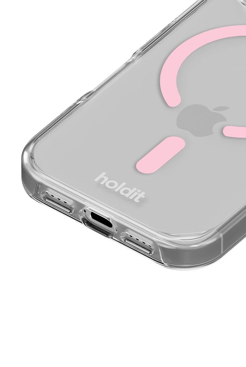 Silikonowe etui MagSafe Pink Ring charakteryzuje się minimalistycznym designem i komfortowym wykończeniem, które zakrywa przyciski głośności i krawędzie. Dzięki wbudowanym magnesom kompatybilnym z MagSafe możesz łatwo korzystać z ładowania bezprzewodowego. Wykonane jest w 100% z PC/TPC z recyklingu z certyfikatem GRS.
Produkt wegański.