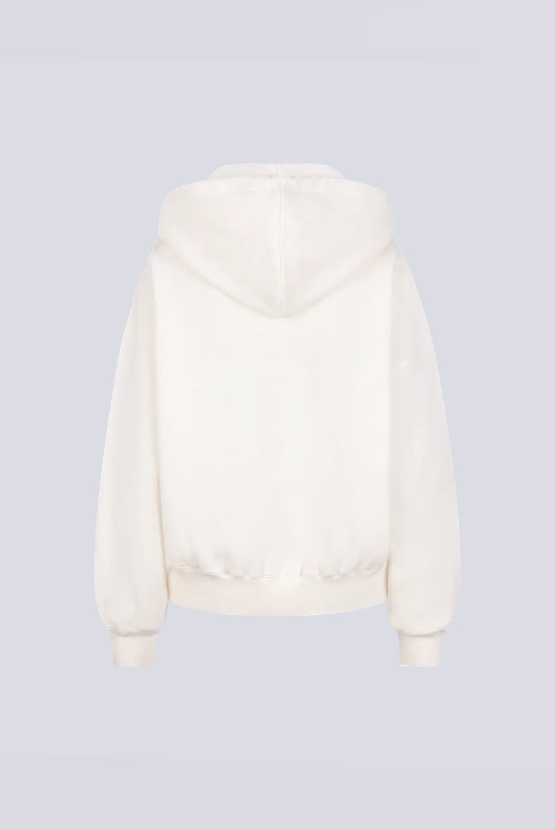 Luźna bluza z kapturem Maple Love Stories White w białym kolorze zapinana z przodu za pomocą zamka błyskawicznego. Posiada niewielkie logo marki na lewej piersi. Wykończona ściągaczami.
-Luźny, oversizowy krój
-Zamów w standardowym rozmiarze 