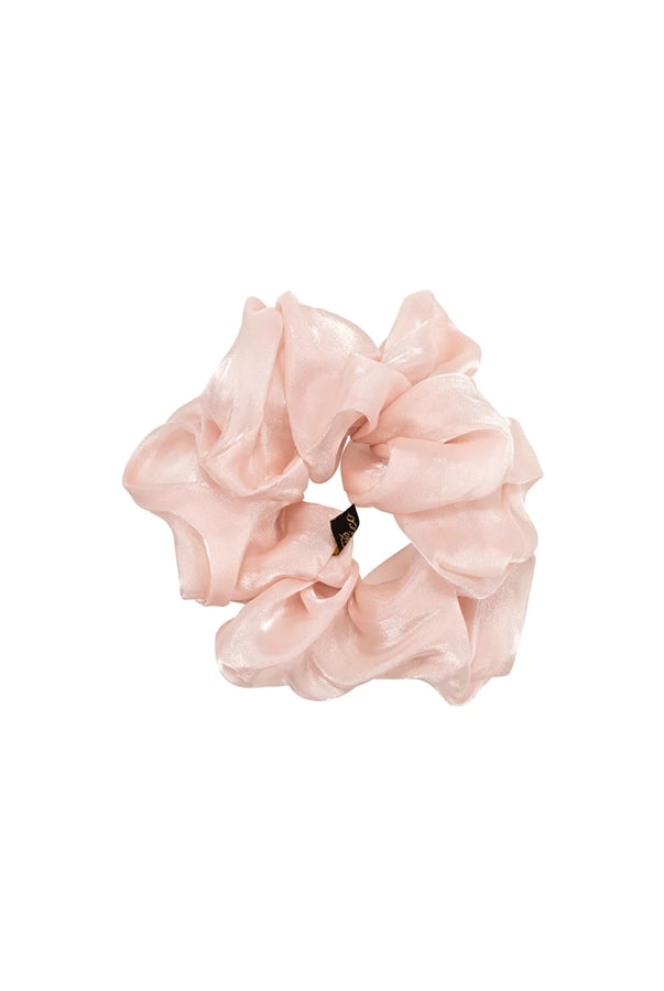 Duża gumka do włosów scrunchie Dreamy Pico Copenhagen z połyskującej organzy.