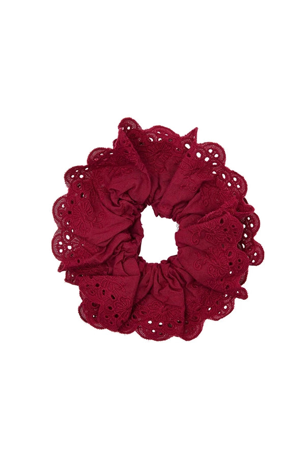 Duża, materiałowa, koronkowa gumka do włosów scrunchie Lace Pico Copenhagen.