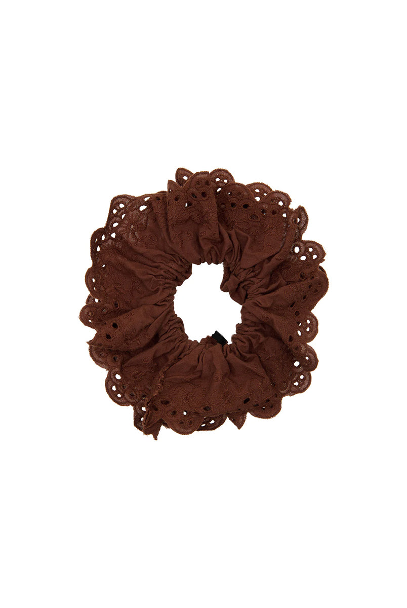 Duża, materiałowa, koronkowa gumka do włosów scrunchie Lace Pico Copenhagen