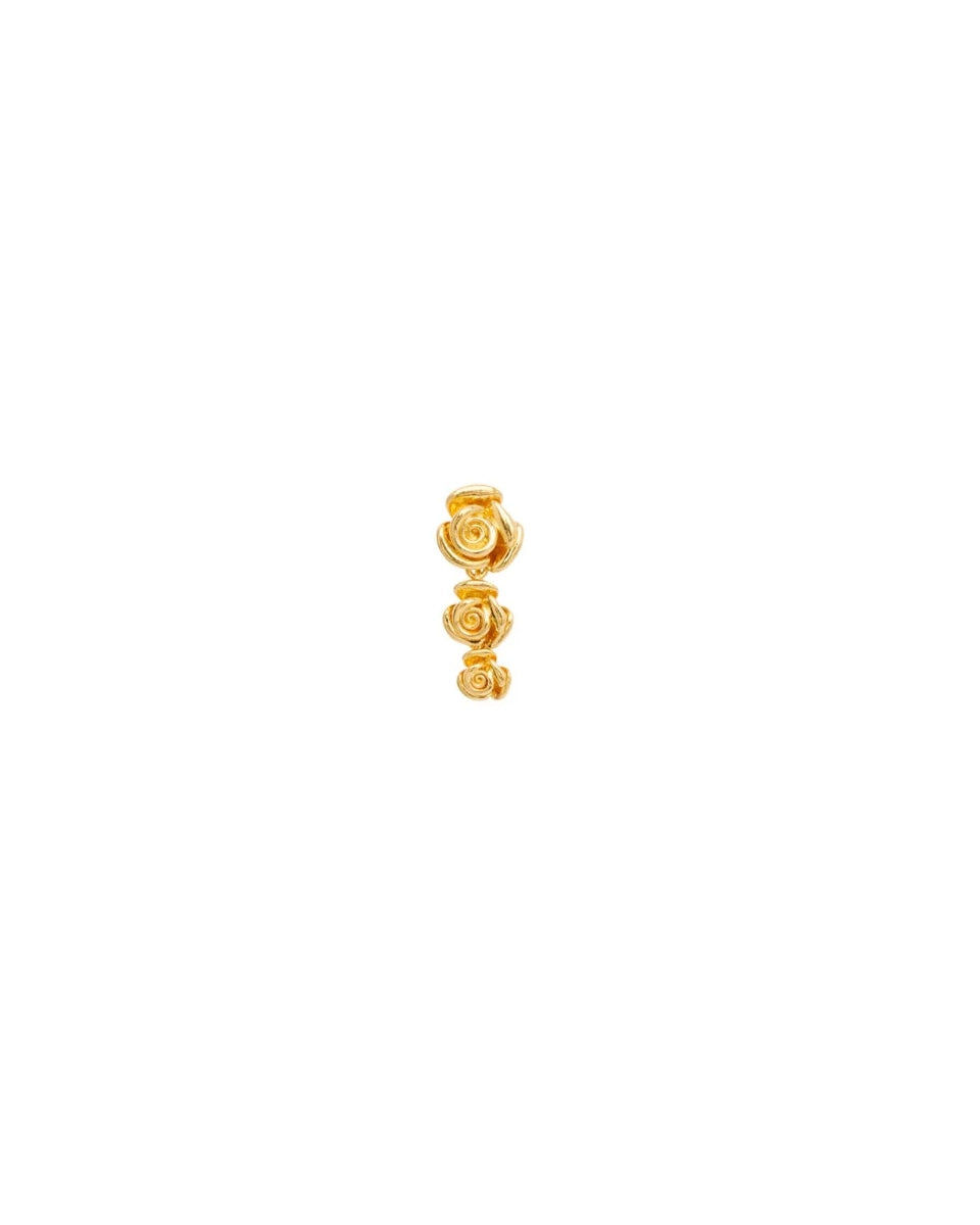 Pozłacane kolczyki z różami Rose Triplo Gold Pico Copenhagen