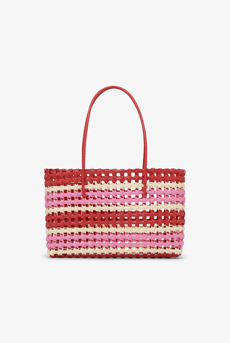 Torba Kaya Woven Tote Big SUI AVA o plecionej fakturze i klasycznym, stonowanym wyglądzie. Zaprojektowana zarówno do noszenia na codzień, jak i na specjalne okazje. 