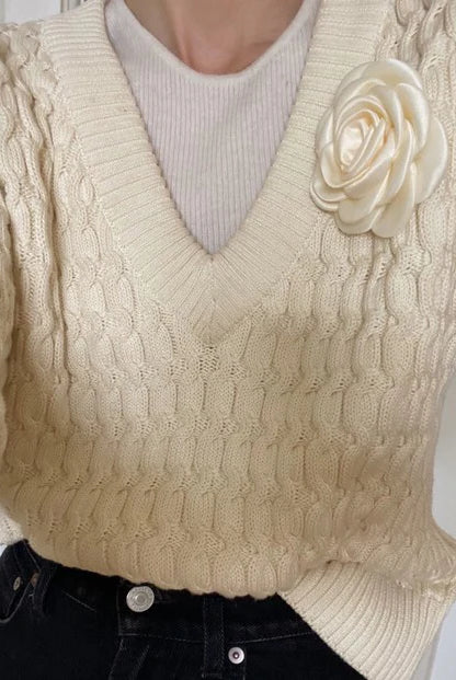 Satynowy naszyjnik z różą na sznurku Satin Rose String Pico Copenhagen