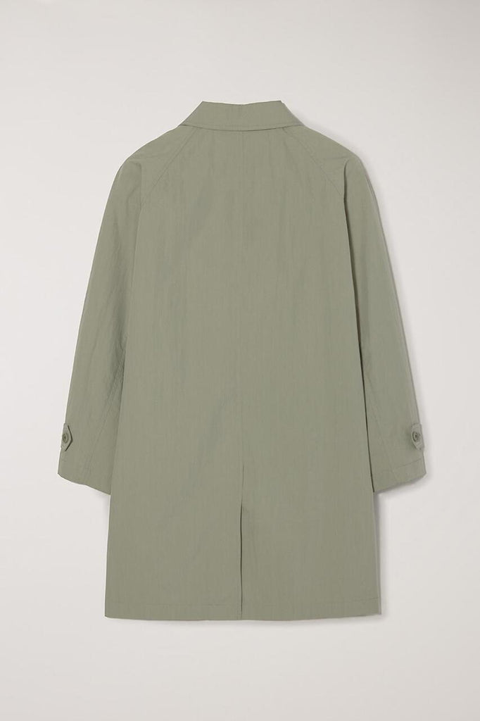 krótki, zielony, cienki płaszcz z kołnierzem April Shower Half Trench Dunst