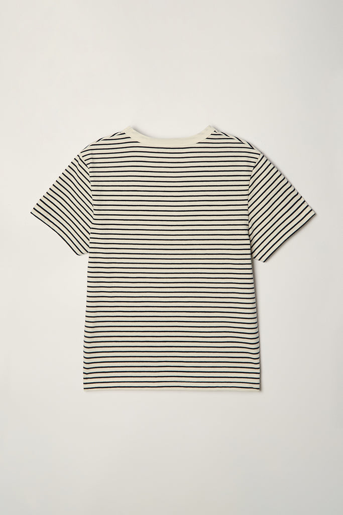 klasyczny, bawełniany t-shirt w prążki Essential Stripe Logo T-shirt Dunst