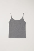 Krótki, cienki, szary top na ramiączkach&nbsp;CROCHET SLEEVELESS Dunst