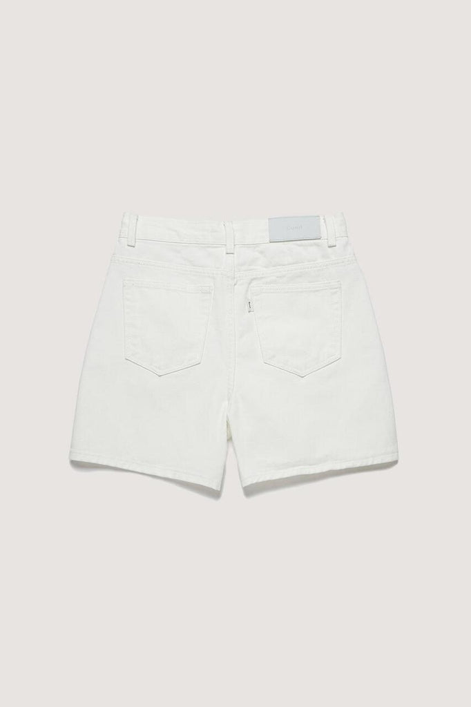 białe, jeansowe szorty z wysokim stanem Essential denim shorts Dunst