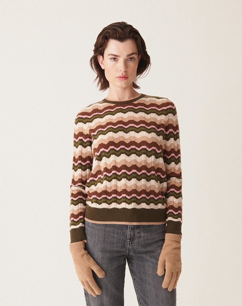 Karmelowe, ciepłe rękawiczki Eric Bompard AK7N Caramel wykonane w 100% z kaszmiru. Są niezbędnym elementem stylizacji w sezonie jesienno-zimowym.&nbsp;