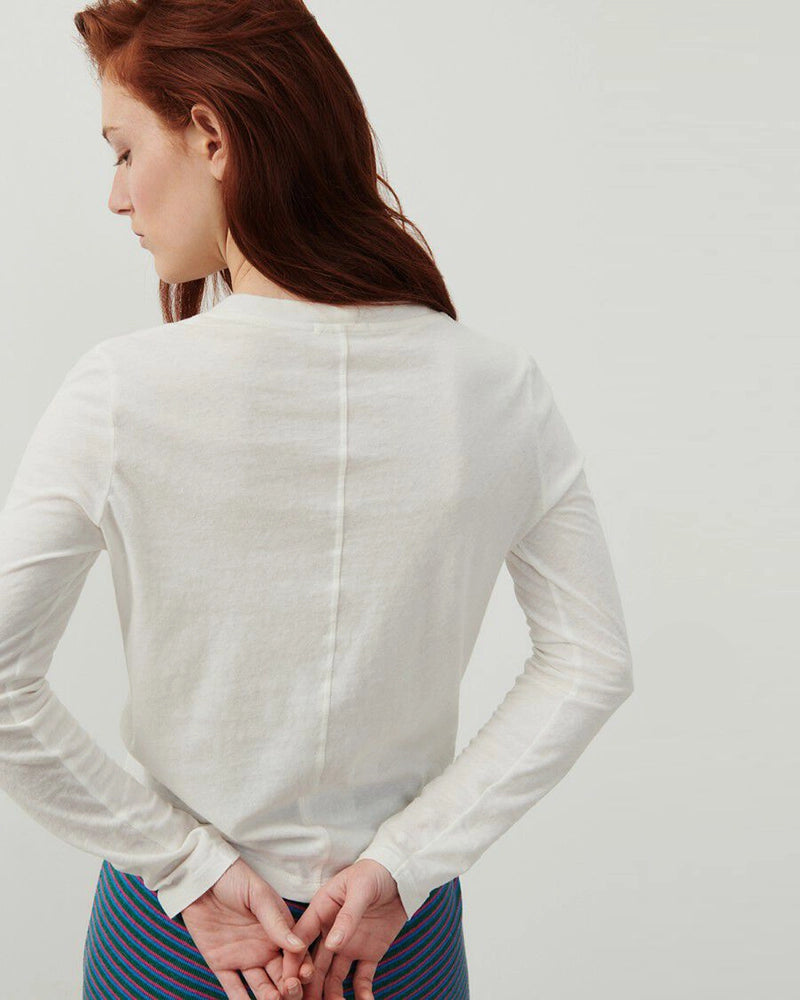 Biały bawełniany longsleeve GAMIPY White American Vintage