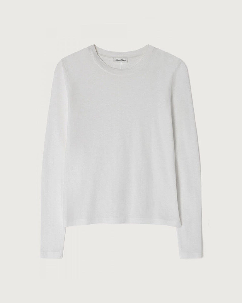 Biały bawełniany longsleeve GAMIPY White American Vintage