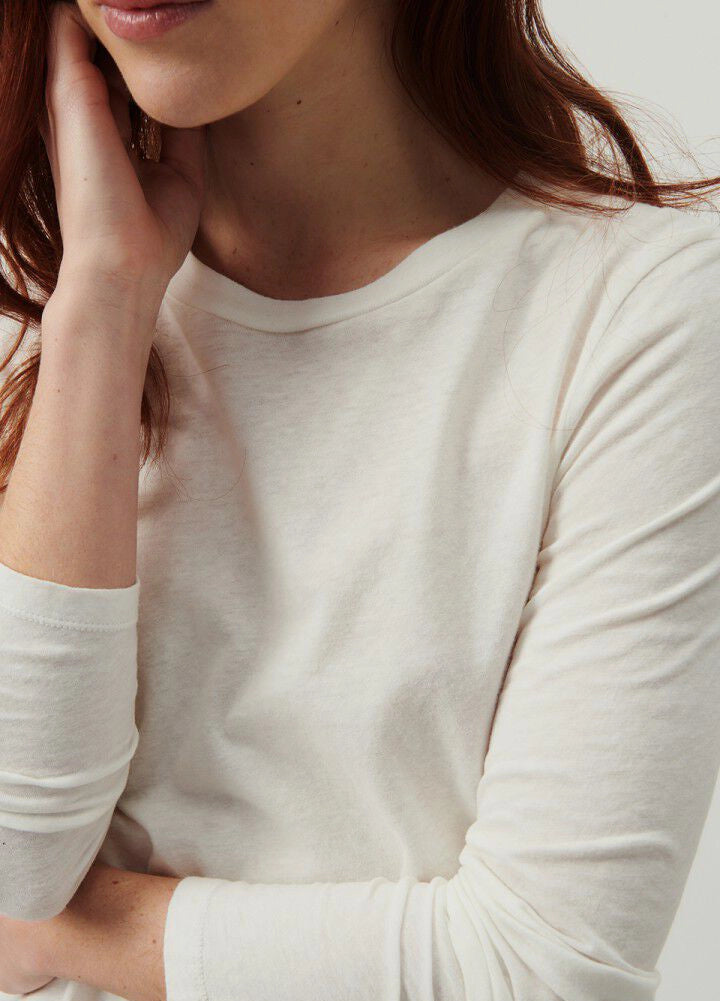 Biały bawełniany longsleeve GAMIPY White American Vintage