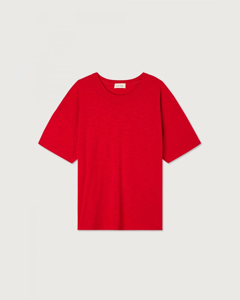Oversizowy czerwony T-shirt JAC02 Coquelicot American Vintage