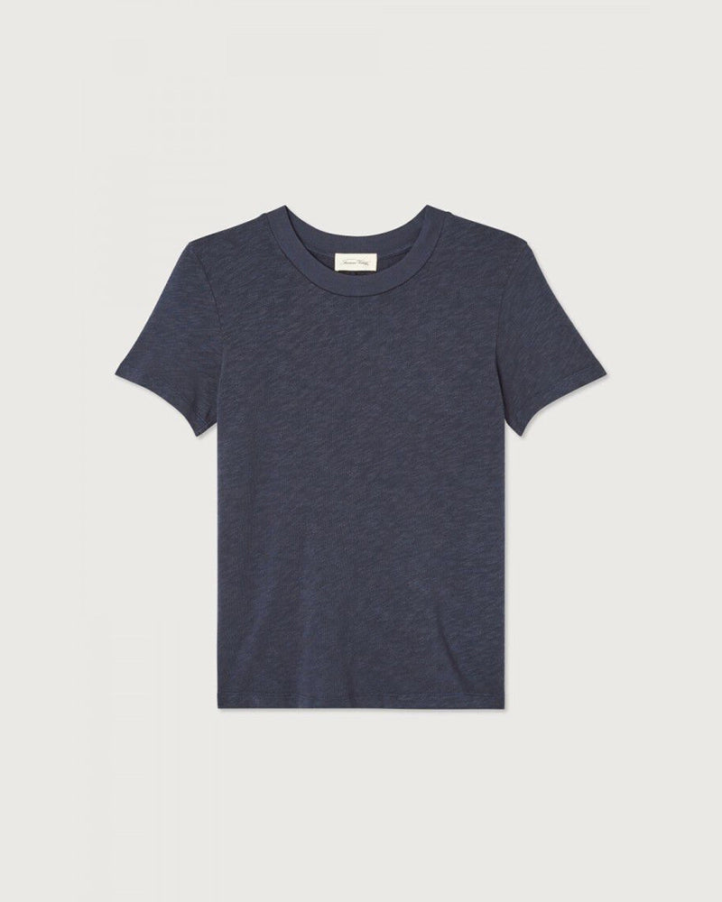 Bawełniany granatowy T-shirt SONOMY Navy Blue American Vintage