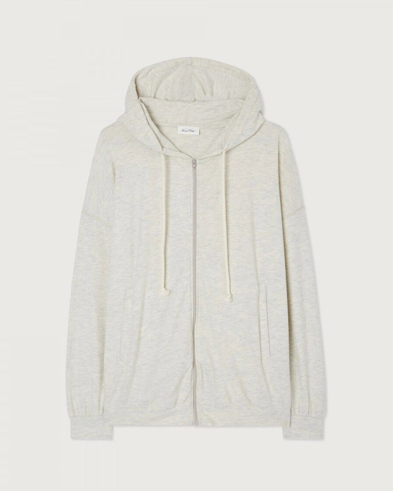 Oversizowa, cienka bluza YPAWOOD American Vintage z kapturem i dwoma kieszeniami. Wykończona ściągaczami. Zapinana na zamek błyskawiczny. Wykonana z bardzo miękkiej i przyjemnej w dotyku tkaniny.