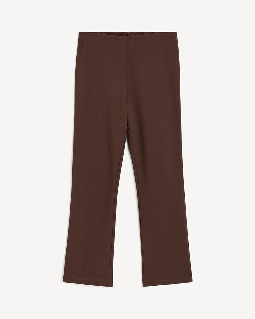 Klasyczne, materiałowe spodnie Vilea By Malene Birger z wysokim stanem i prostą, wąską, skróconą nogawką. Elastyczne w talii. 