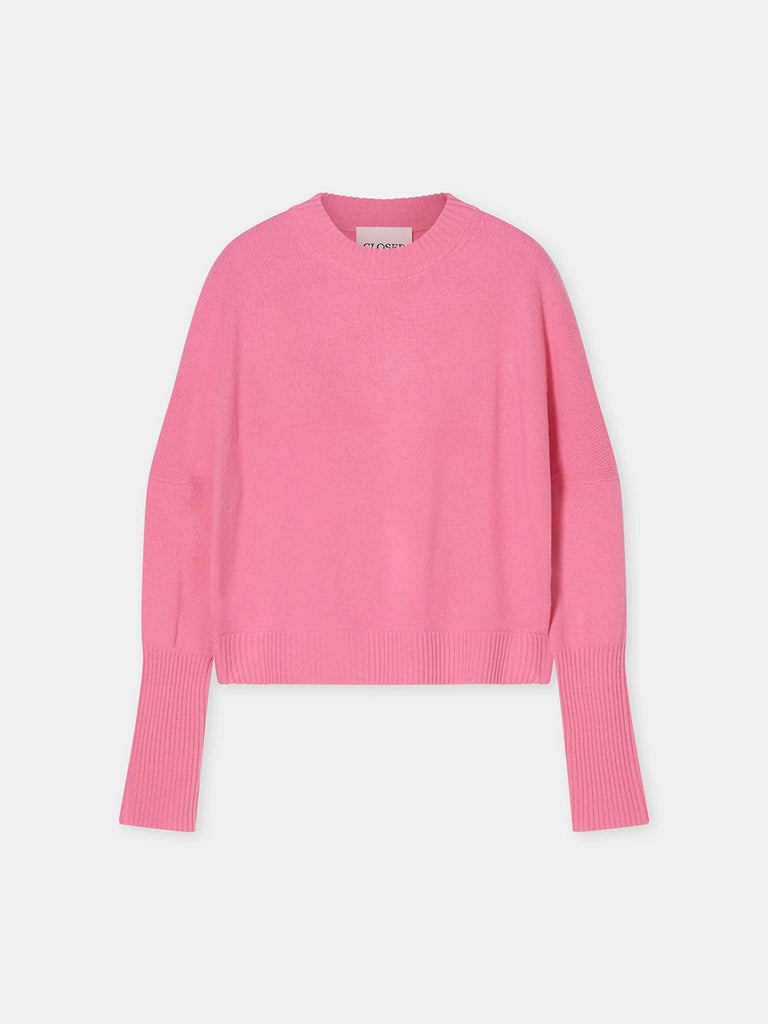 Luźny, wełniany sweter Crewneck CLOSED z okrągłym dekoltem. Sweter ma prosty krój. Wykończony jest ściągaczami. Wykonany został z miękkiej wełny z odpowiedzialnych źródeł. 