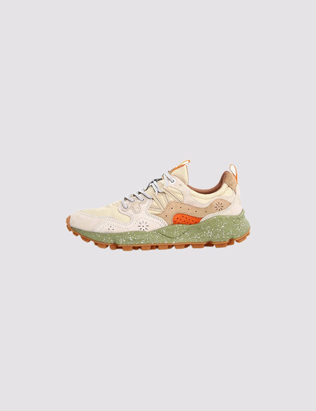 Yamano 3 Flower Mountain Suede Sports Shoes Milk Beige