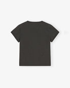 Ciemnoszary, bawełniany t-shirt&nbsp;4239 Jersey Poodle Baby GANNI z uroczym&nbsp;printem z psem i logo marki. 