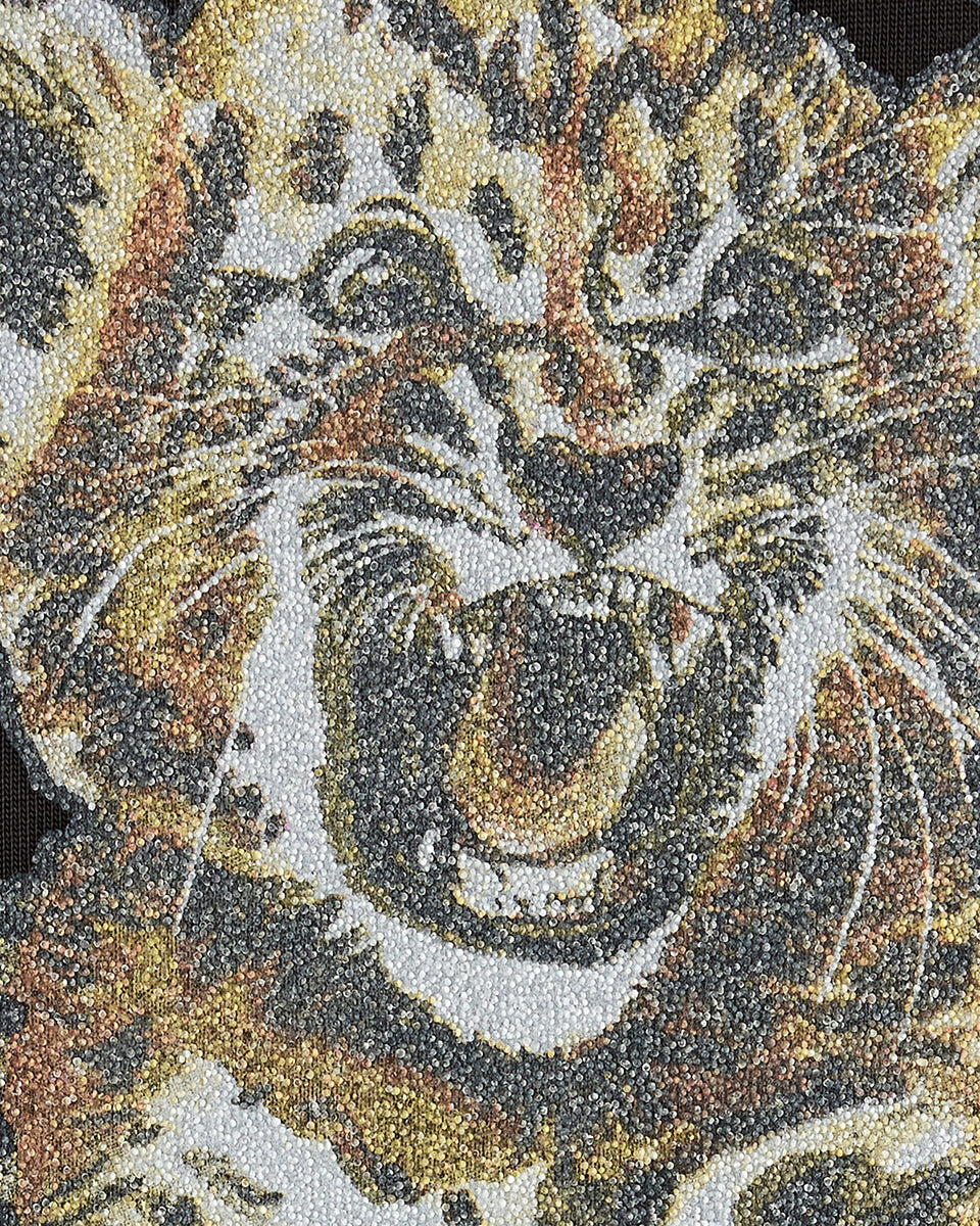 Oversizowy, ciemnoszary, bawełniany T-shirt Tiger Caviar GANNI Phantom z okrągłym dekoltem i krótkim, szerokim rękawem. Z przodu posiada kryształkową grafikę tygrysa oraz kryształkowe logo GANNI. Wykonany z grubej i miękkiej bawełny organicznej. Idealny z jeansami lub spódnicą.

-100% bawełna organiczna

-Fason OVERSIZE - jeśli chcesz uzyskać oversizowy efekt zamów koszulkę w swoim standardowym rozmiarze. Jeśli chcesz żeby był luźny, ale nieco bardziej przylegający - zamów go w mniejszym rozmiarze