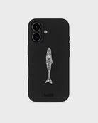 Metalowa, dekoracyjna naklejka na obudowę telefonu Holdit w kształcie ryby. Przyklej ją do swojego telefonu, laptopa lub notesu za pomocą klejącego tyłu. Dopasuj ją do silikonowego etui w wybranym kolorze. Wykonana ze stali nierdzewnej.
