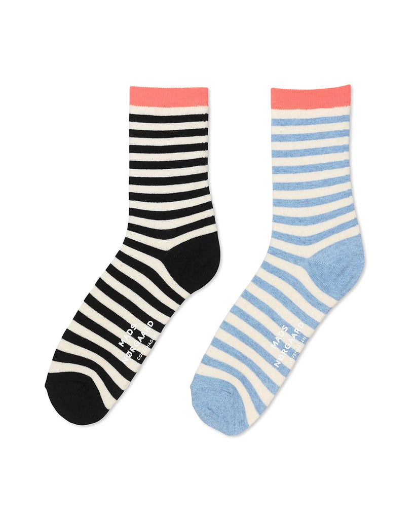 Dwupak długich skarpetek w paski Sock Pair MADS NORGAARD.