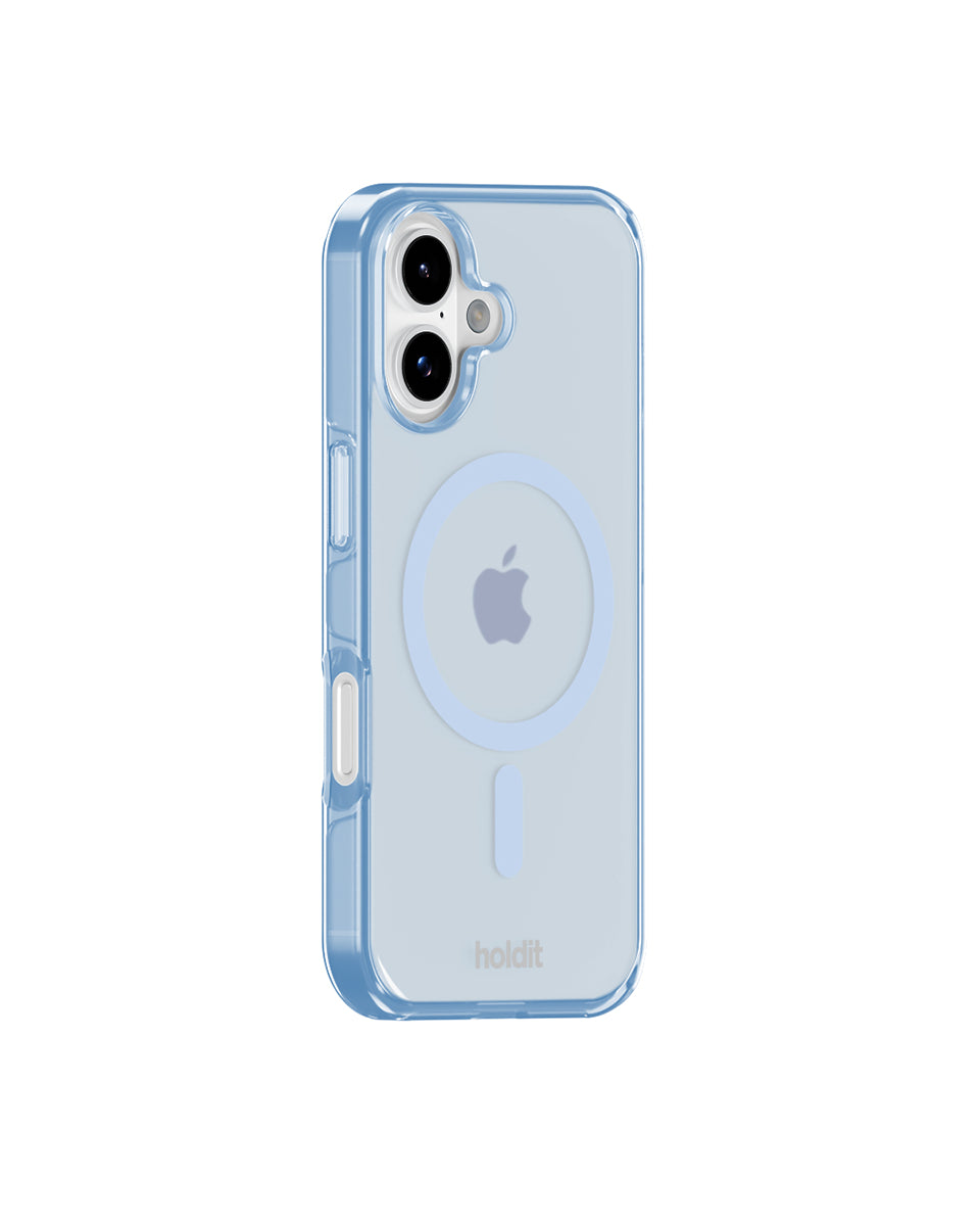 Silikonowe etui MagSafe Mineral Blue charakteryzuje się minimalistycznym designem i komfortowym wykończeniem, które zakrywa przyciski głośności i krawędzie. Dzięki wbudowanym magnesom kompatybilnym z MagSafe możesz łatwo korzystać z ładowania bezprzewodowego. Wykonane jest w 100% z PC/TPC z recyklingu z certyfikatem GRS.&nbsp;

Produkt wegański.
