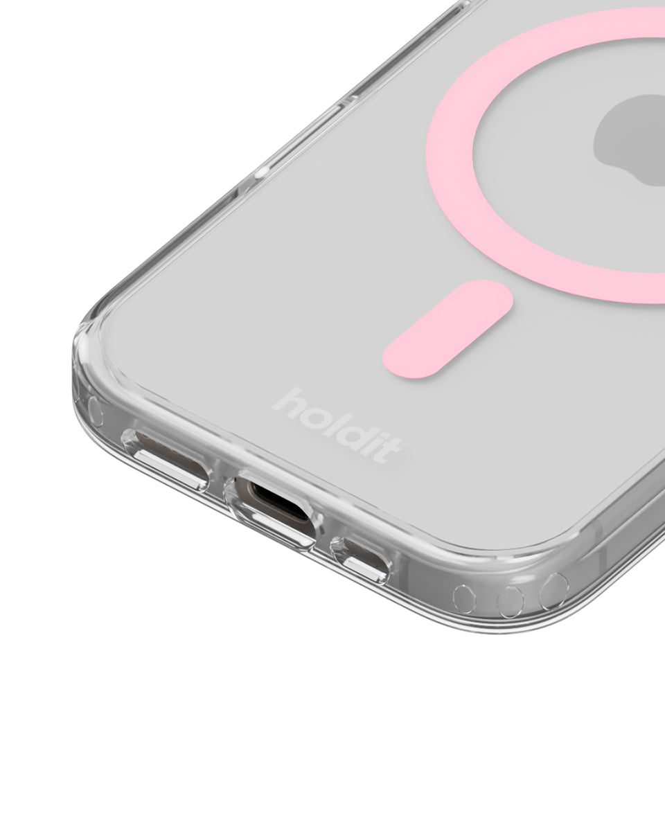 Silikonowe etui MagSafe Pink Ring charakteryzuje się minimalistycznym designem i komfortowym wykończeniem, które zakrywa przyciski głośności i krawędzie. Dzięki wbudowanym magnesom kompatybilnym z MagSafe możesz łatwo korzystać z ładowania bezprzewodowego. Wykonane jest w 100% z PC/TPC z recyklingu z certyfikatem GRS.&nbsp;

Produkt wegański.