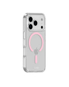 Silikonowe etui MagSafe Pink Ring charakteryzuje się minimalistycznym designem i komfortowym wykończeniem, które zakrywa przyciski głośności i krawędzie. Dzięki wbudowanym magnesom kompatybilnym z MagSafe możesz łatwo korzystać z ładowania bezprzewodowego. Wykonane jest w 100% z PC/TPC z recyklingu z certyfikatem GRS.&nbsp;

Produkt wegański.