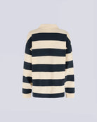 Longsleeve z długim rękawem Paul Stripes Love Stories o ponadczasowym wzorze w kremowo-granatowe paski. Posiada kołnierzyk zapinany na guziki. Nad prawą piersią znajduje się niewielkie logo marki. Wykonany z lekkiej bawełny, zapewnia komfort noszenia przez cały dzień. Jest wszechstronnym elementem garderoby, który łatwo zestawić zarówno z codziennymi, jak i bardziej eleganckimi stylizacjami.