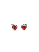 Niewielkie, pozłacane kolczyki wkręty z kryształowymi jabłkami Apple Crystal Stud Pico Copenhagen.