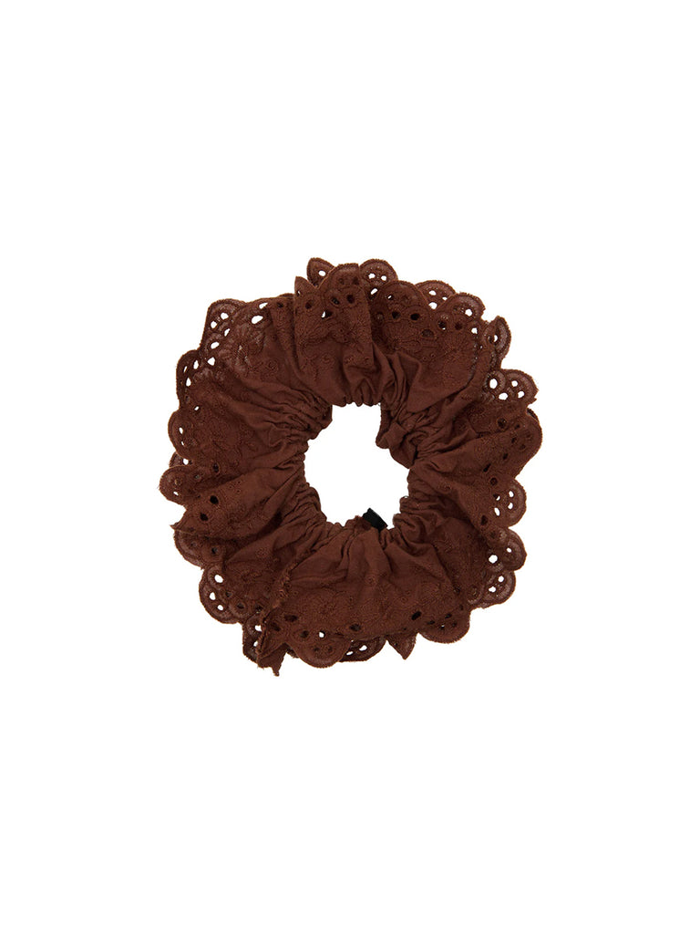 Duża, materiałowa, koronkowa gumka do włosów scrunchie Lace Pico Copenhagen