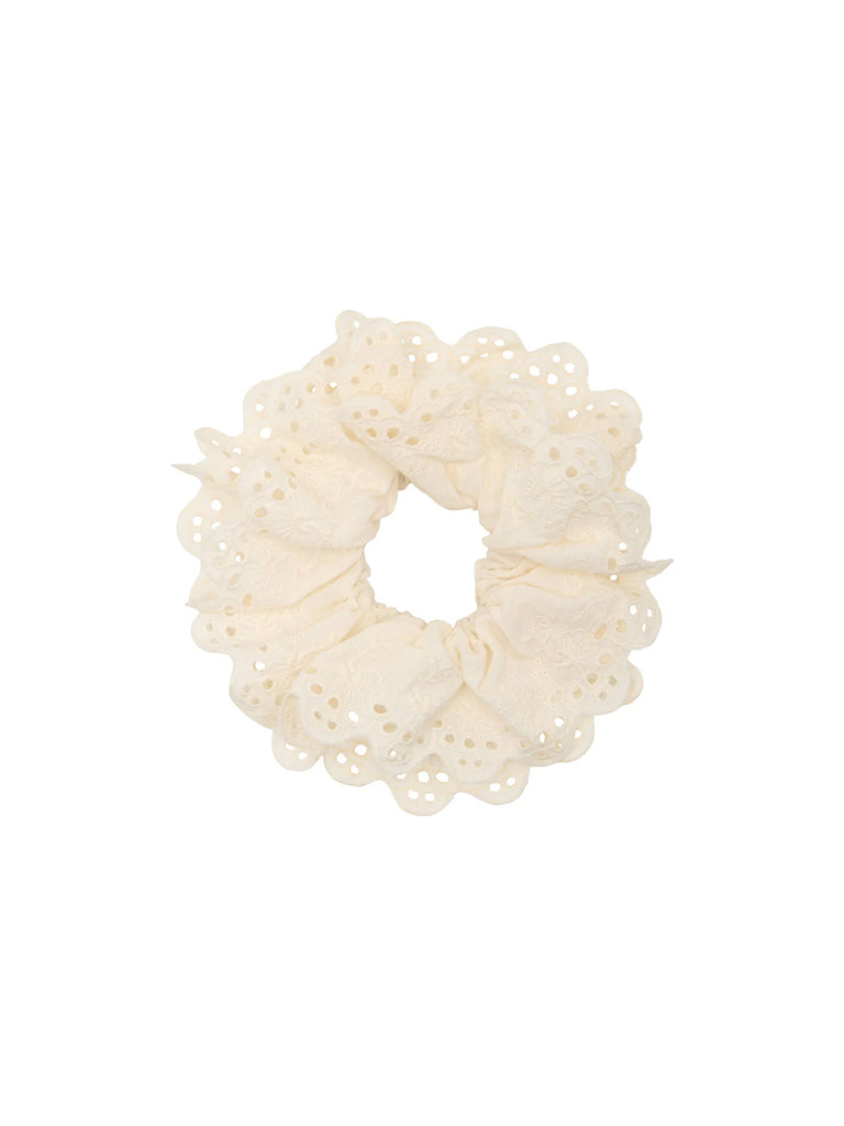 Duża, materiałowa, koronkowa gumka do włosów scrunchie Lace Pico Copenhagen.   