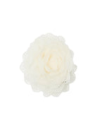 Duża spinka do włosów z dużymi zębami Lace Rose Pico Copenhagen i z materiałową, koronkową różą.&nbsp;