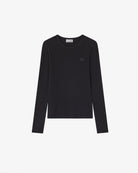 Dopasowany, czarny longsleeve 4313 Rib Black marki GANNI z okrągłym dekoltem i długimi rękawami. Na lewej piersi posiada wyhaftowane, małe logo marki. Wykonany z bawełny organicznej.

-Dopasowany krój

-Bawełna organiczna

-Zamów w swoim standardowym rozmiarze
