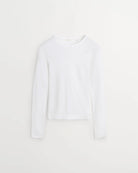 Minimalistyczny, biały, bawełniany longsleeve Seventies O-neck SKALL z okrągłym dekoltem i wąskimi, długimi rękawami. Posiada przylegający do ciała fason i delikatną, gładką fakturę. Wykonany z organicznej i bardzo przyjemnej dla skóry bawełny. To bluzka idealna do warstwowych stylizacji.&nbsp;

-Przylegający fason

-100% bawełna organiczna

-Zamów longsleeve w swoim normalnym rozmiarze