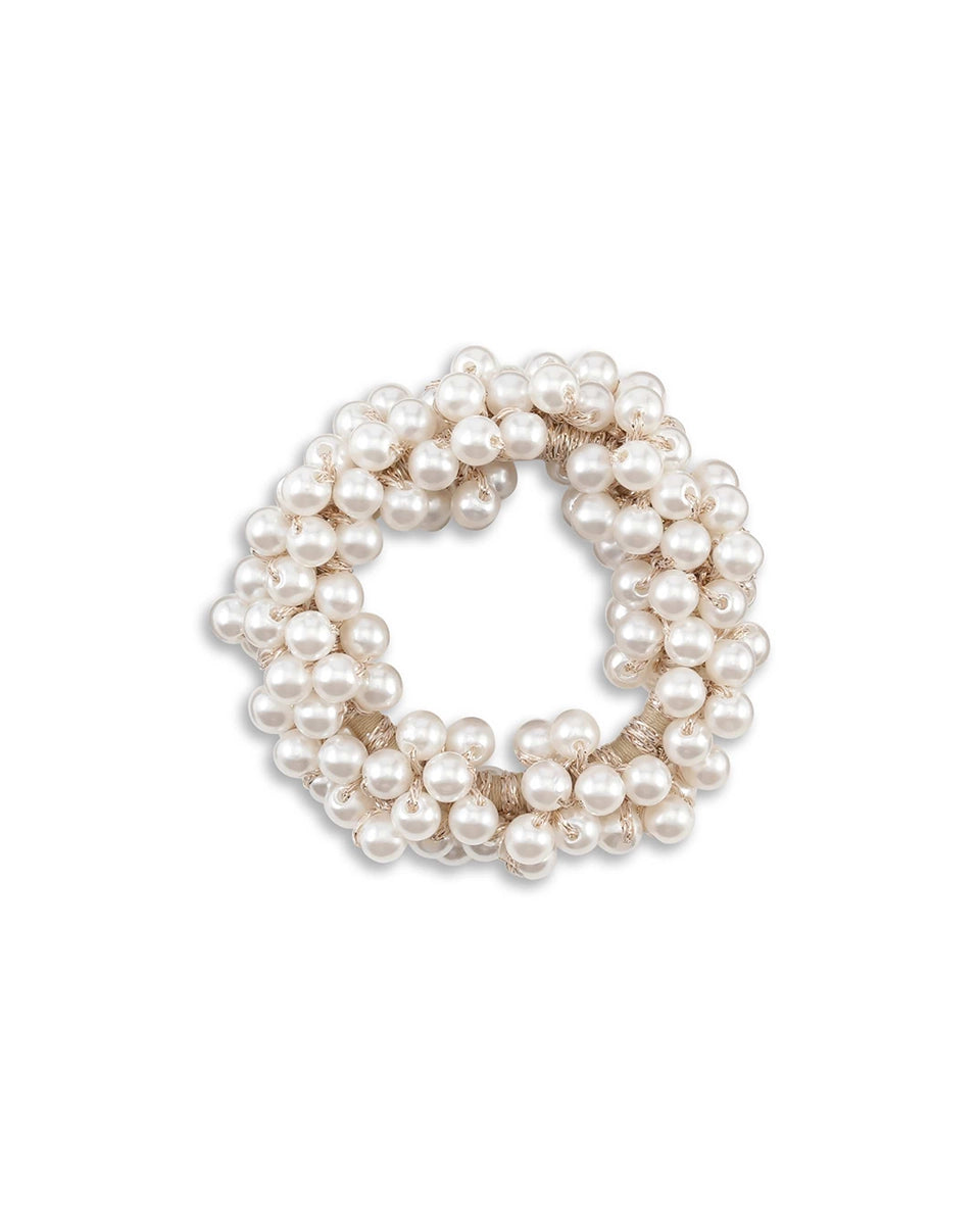 Efektowna gumka do włosów Pearl Elastic SUI AVA z perłowymi koralikami. 